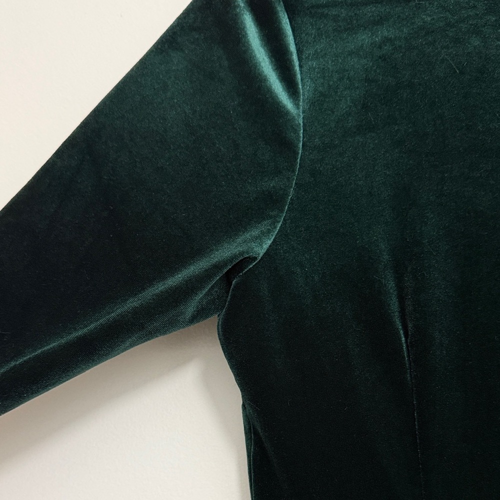 Ricki's Velvet Wrap Dress in Deep Green - Picture 10 of 10
